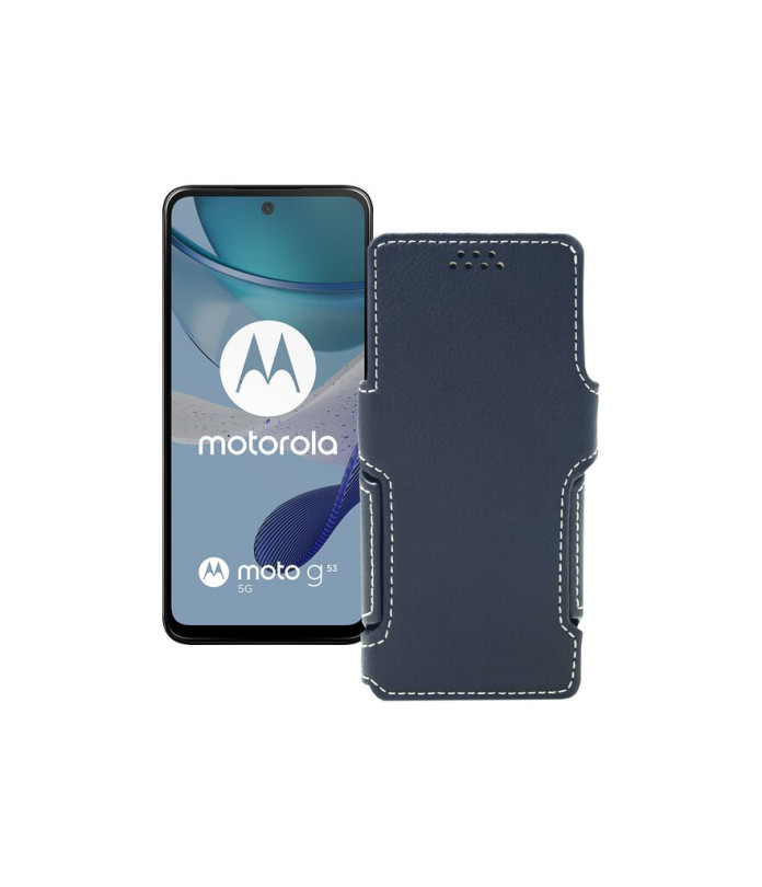 Чохол-книжка з екошкіри для телефону Motorola Moto G53