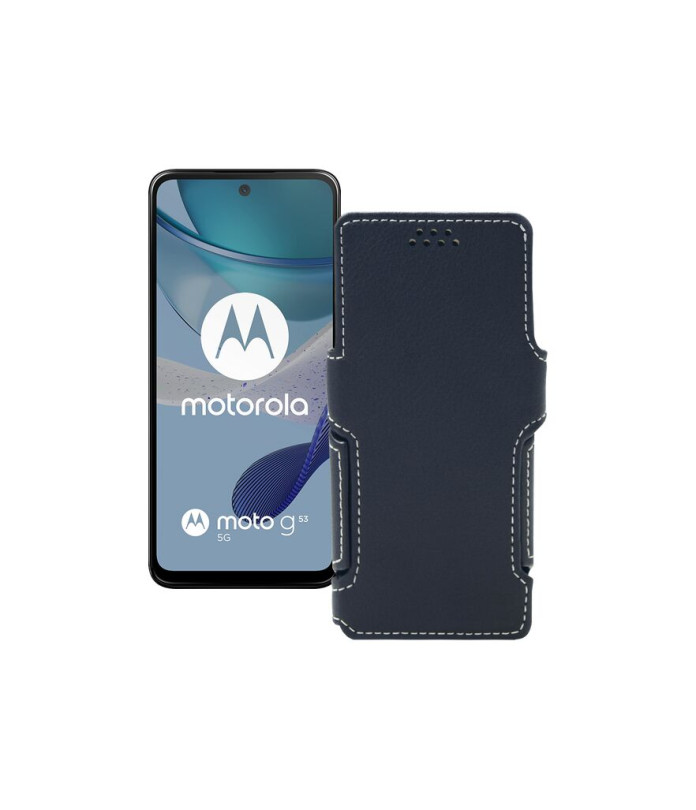 Чохол-книжка з екошкіри для телефону Motorola Moto G53