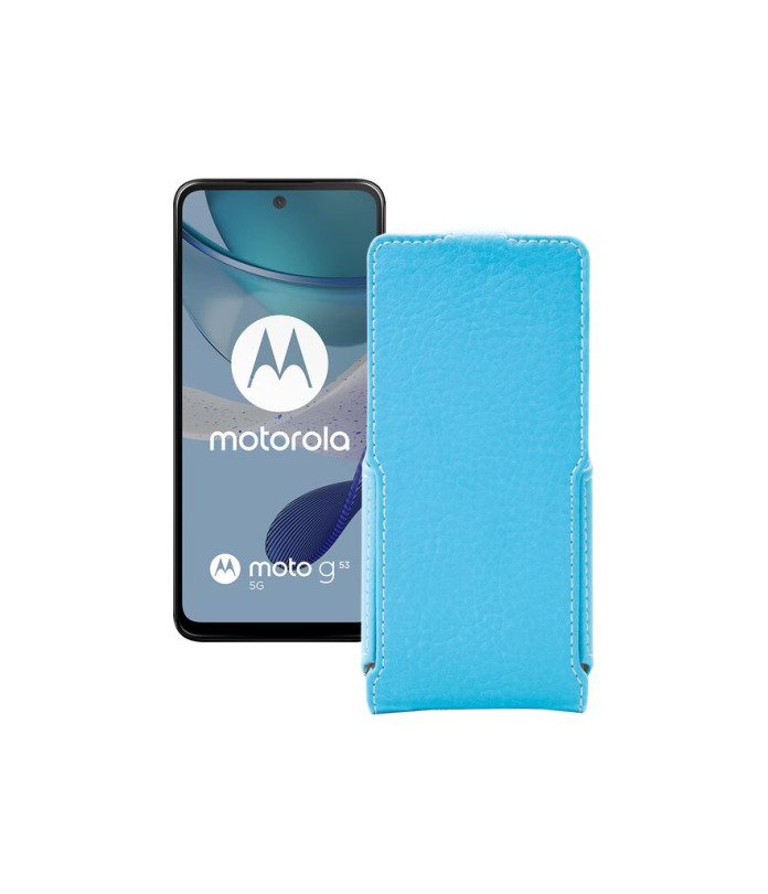 Чохол-флип з екошкіри для телефону Motorola Moto G53