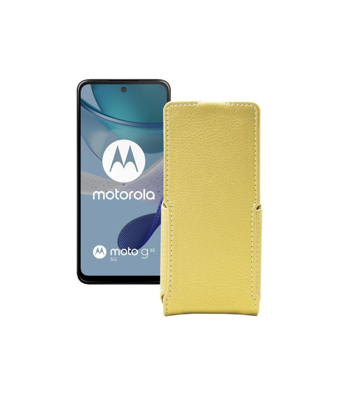 Чохол-флип з екошкіри для телефону Motorola Moto G53