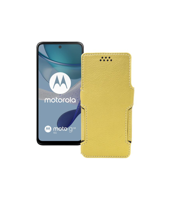 Чохол-книжка з екошкіри для телефону Motorola Moto G53