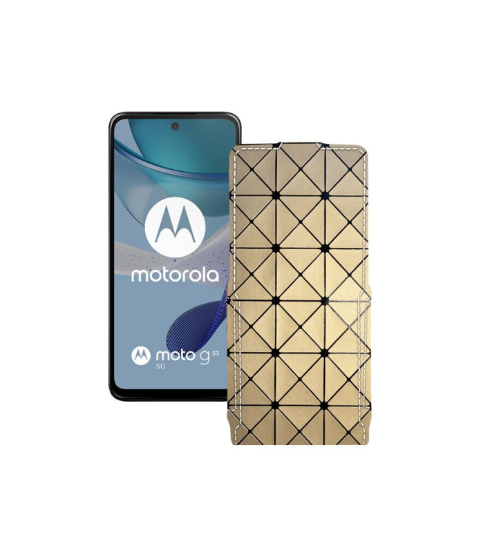 Чохол-флип з екошкіри для телефону Motorola Moto G53