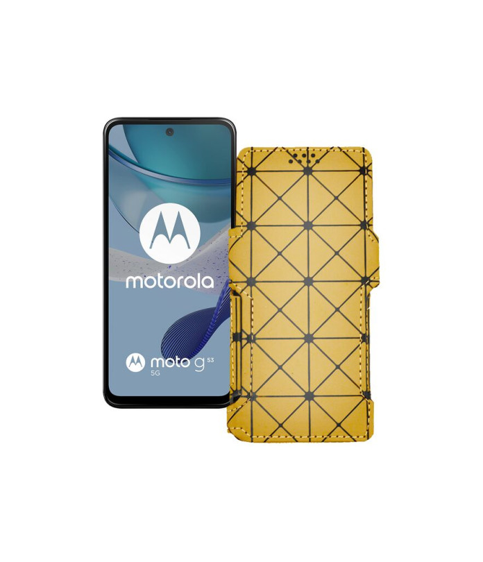 Чохол-книжка з екошкіри для телефону Motorola Moto G53