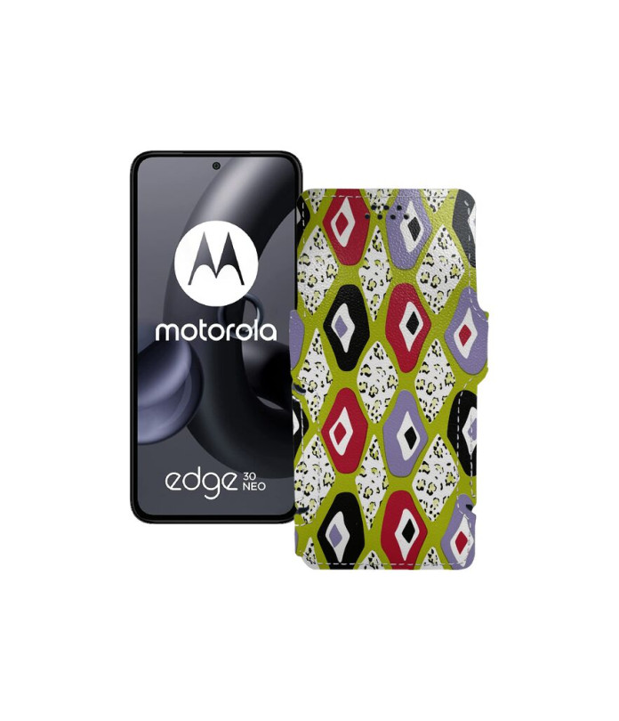 Чохол-книжка з екошкіри для телефону Motorola Edge 30 Neo