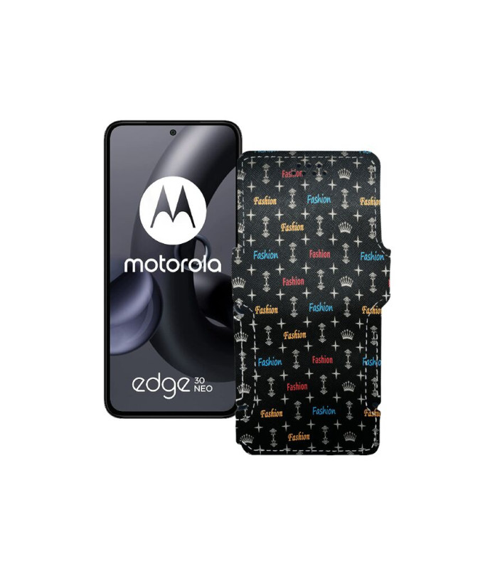 Чохол-книжка з екошкіри для телефону Motorola Edge 30 Neo