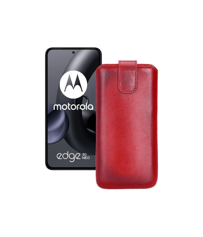 Витяжка з екошкіри для телефону Motorola Edge 30 Neo