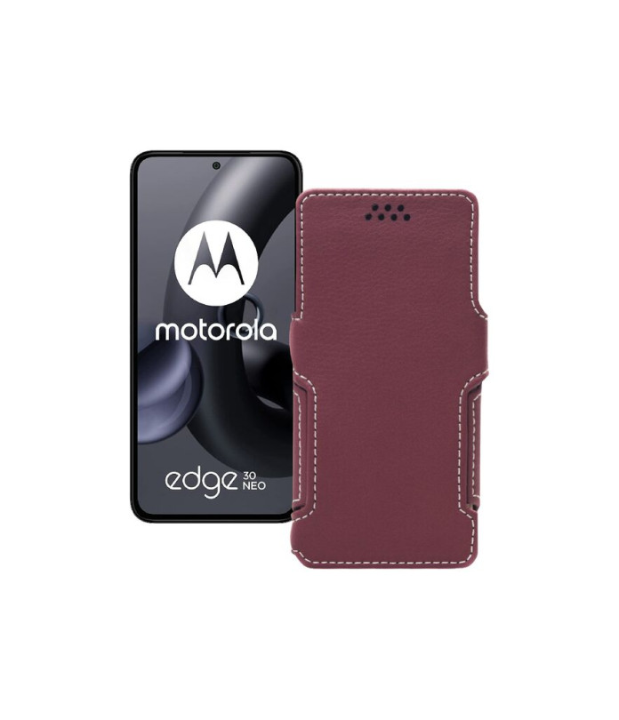 Чохол-книжка з екошкіри для телефону Motorola Edge 30 Neo