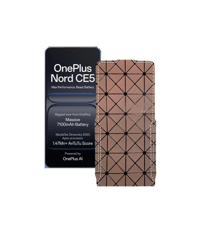 Чохол-флип з екошкіри для телефону OnePlus Nord CE5