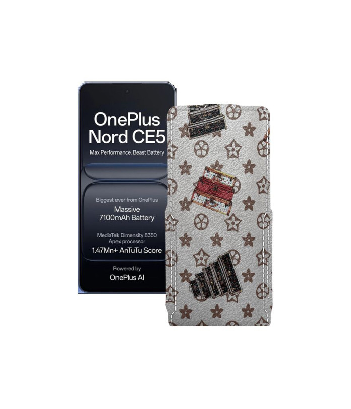 Чохол-флип з екошкіри для телефону OnePlus Nord CE5