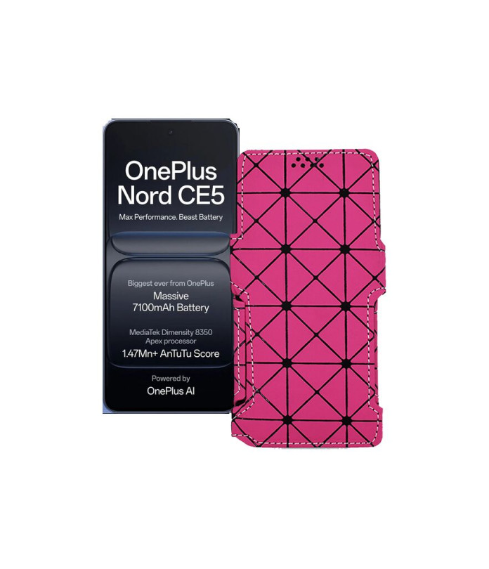 Чохол-книжка з екошкіри для телефону OnePlus Nord CE5