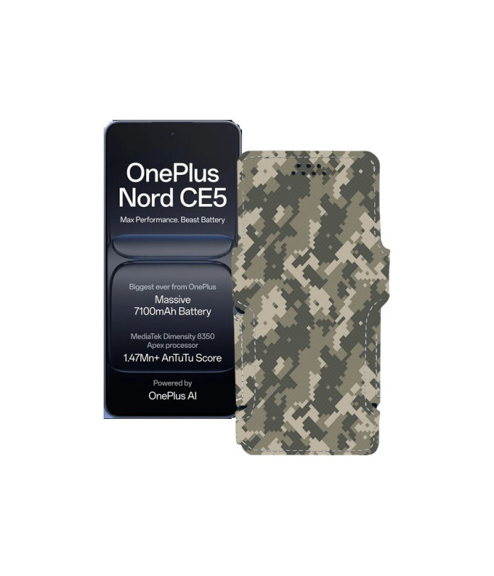 Чохол-книжка з екошкіри для телефону OnePlus Nord CE5