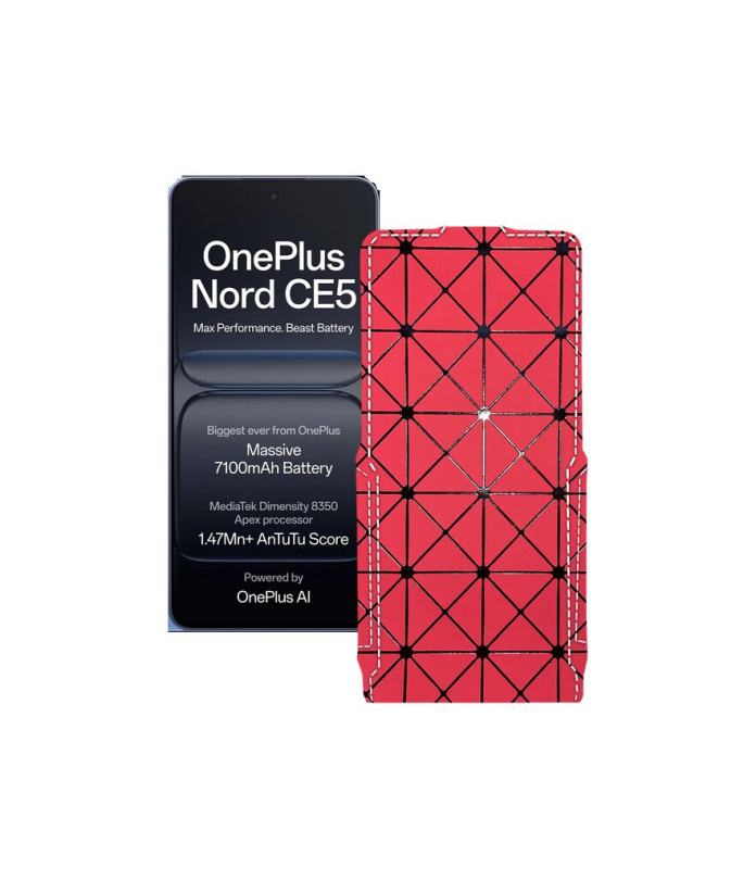 Чохол-флип з екошкіри для телефону OnePlus Nord CE5