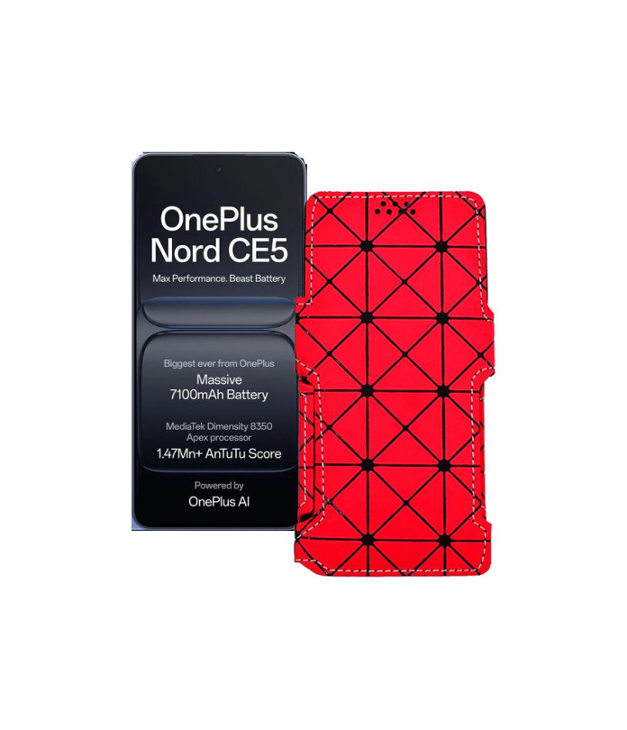 Чохол-книжка з екошкіри для телефону OnePlus Nord CE5