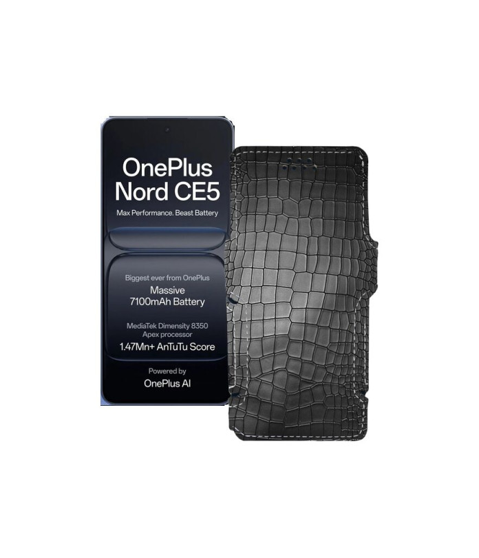 Чохол-книжка з екошкіри для телефону OnePlus Nord CE5