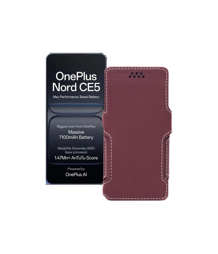 Чохол-книжка з екошкіри для телефону OnePlus Nord CE5