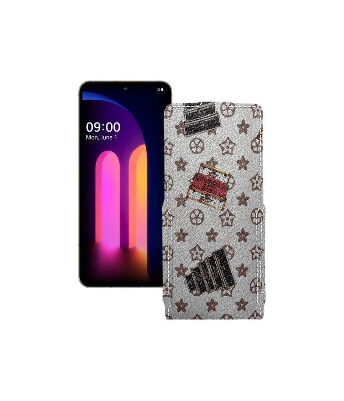 Чохол-флип з екошкіри для телефону LG V60 ThinQ