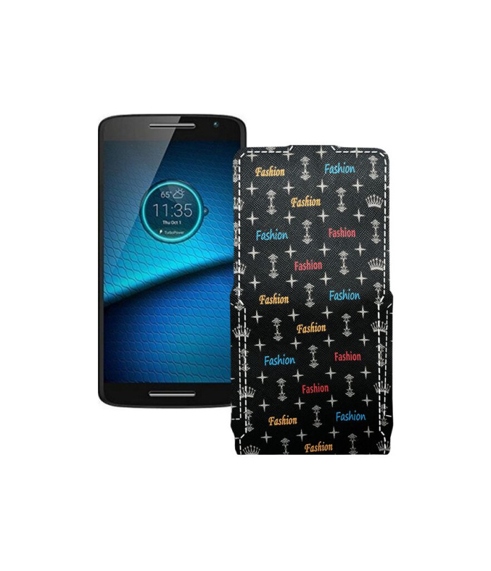 Чохол-флип з екошкіри для телефону Motorola Droid Maxx 2