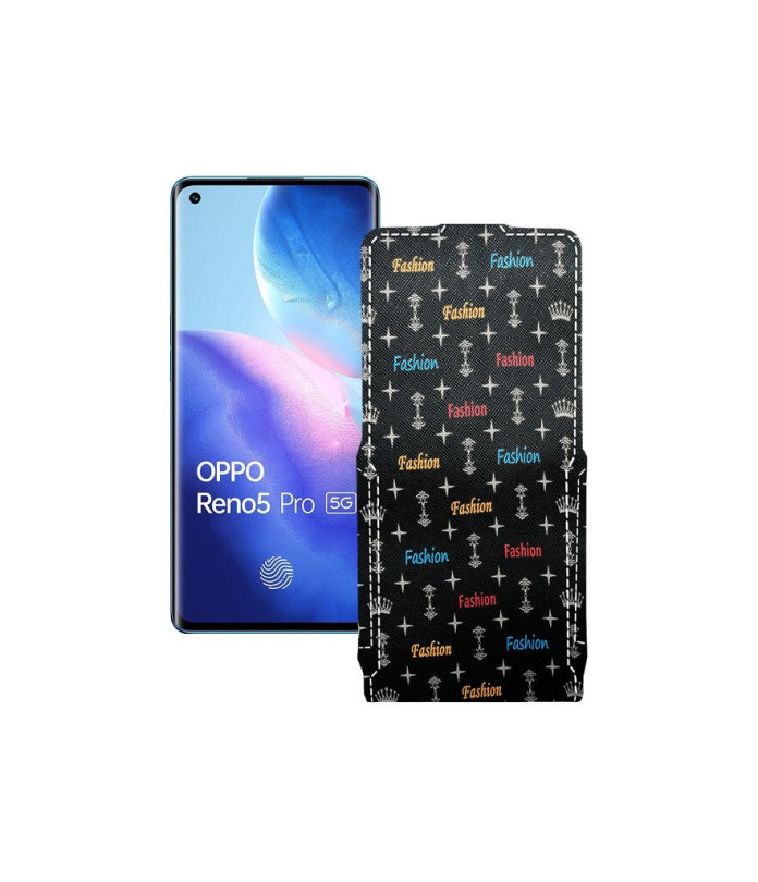 Чохол-флип з екошкіри для телефону OPPO Reno 5 Pro 5G