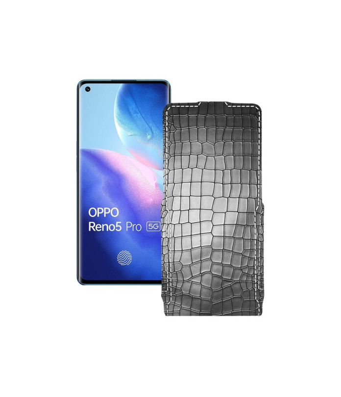 Чохол-флип з екошкіри для телефону OPPO Reno 5 Pro 5G