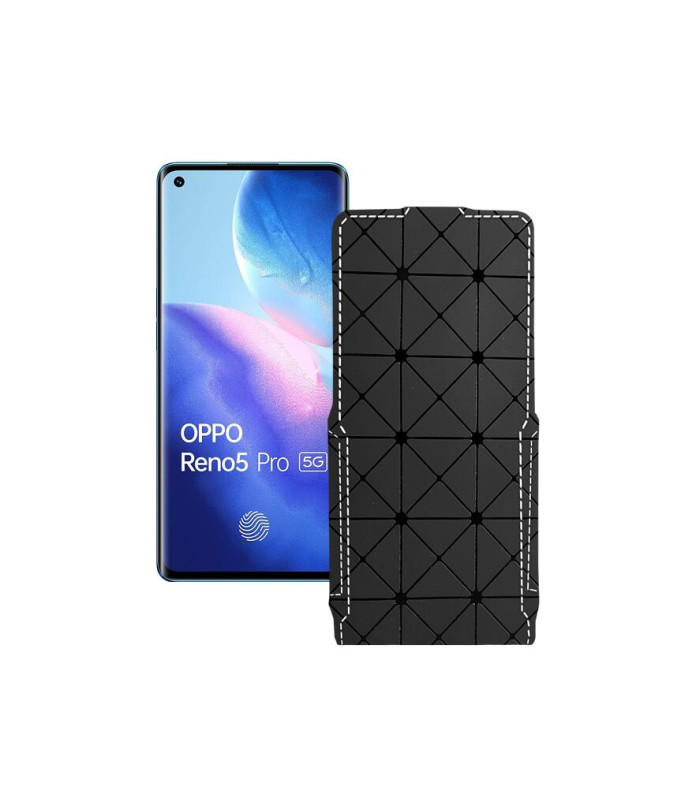 Чохол-флип з екошкіри для телефону OPPO Reno 5 Pro 5G