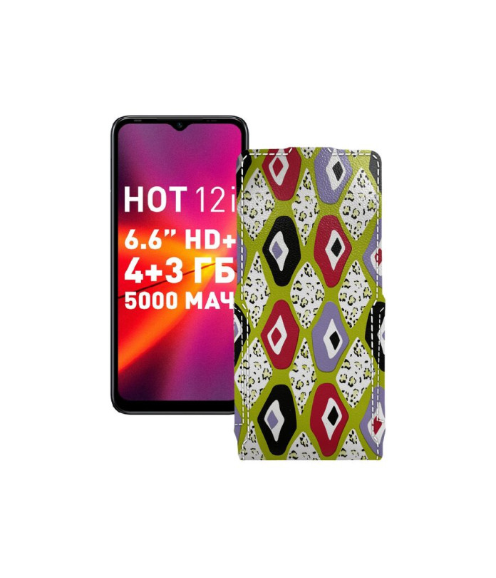 Чохол-флип з екошкіри для телефону Infinix Hot 12i