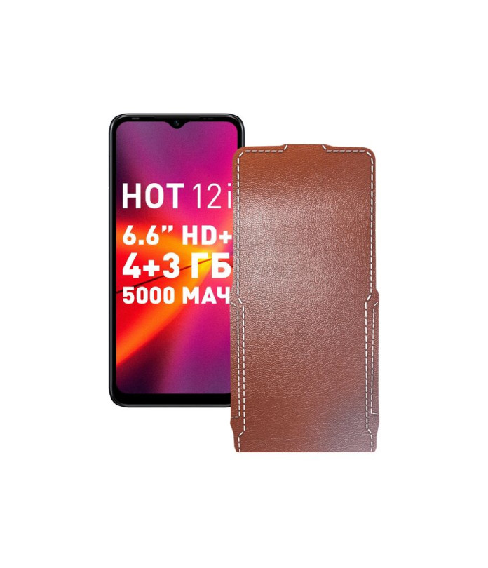 Чохол-флип з екошкіри для телефону Infinix Hot 12i