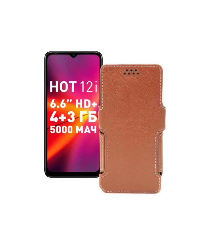 Чохол-книжка з екошкіри для телефону Infinix Hot 12i