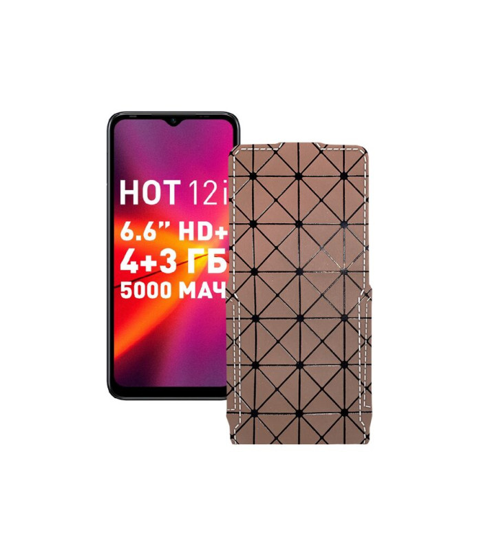 Чохол-флип з екошкіри для телефону Infinix Hot 12i