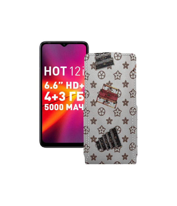 Чохол-флип з екошкіри для телефону Infinix Hot 12i