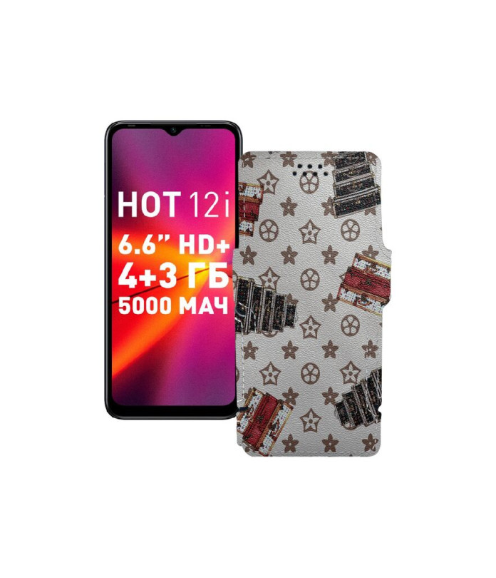 Чохол-книжка з екошкіри для телефону Infinix Hot 12i