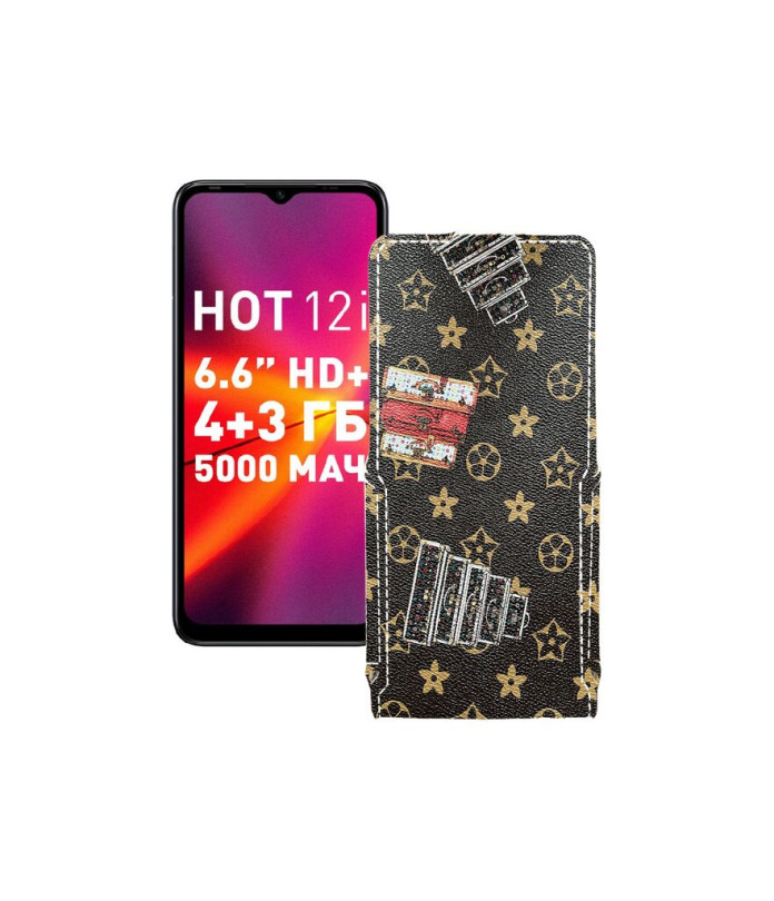 Чохол-флип з екошкіри для телефону Infinix Hot 12i