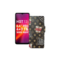 Чохол-книжка з екошкіри для телефону Infinix Hot 12i