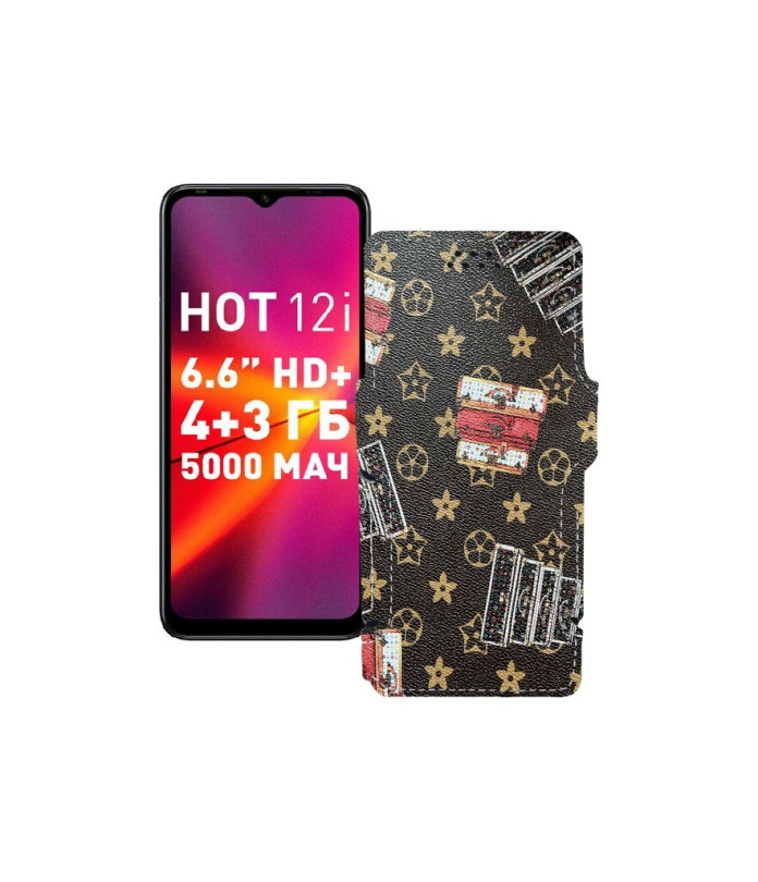 Чохол-книжка з екошкіри для телефону Infinix Hot 12i