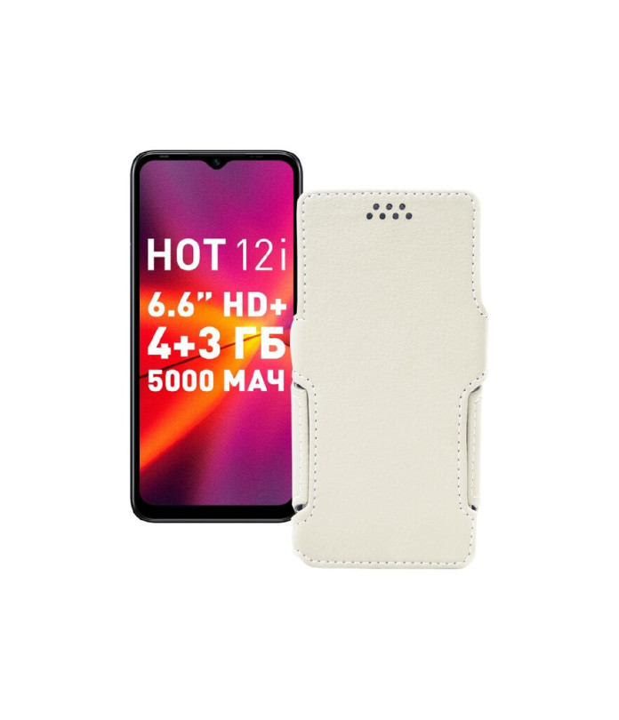 Чохол-книжка з екошкіри для телефону Infinix Hot 12i