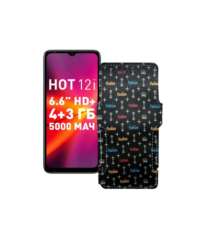 Чохол-книжка з екошкіри для телефону Infinix Hot 12i