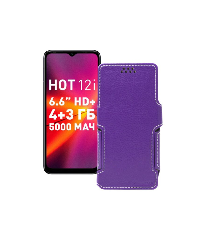 Чохол-книжка з екошкіри для телефону Infinix Hot 12i