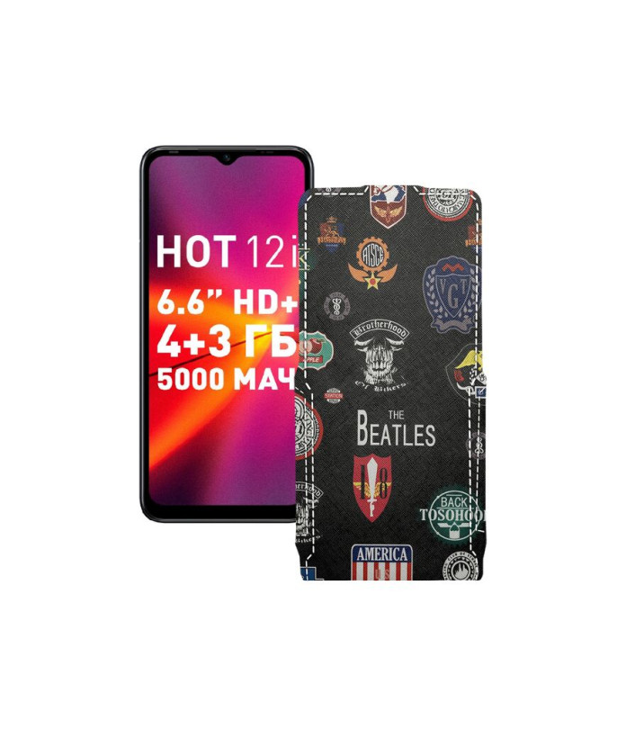 Чохол-флип з екошкіри для телефону Infinix Hot 12i