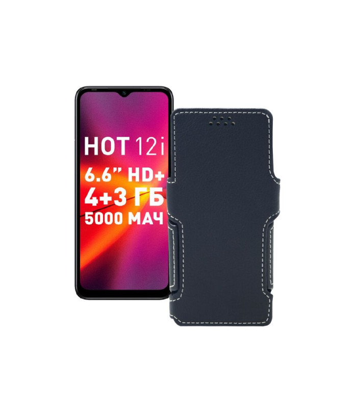 Чохол-книжка з екошкіри для телефону Infinix Hot 12i