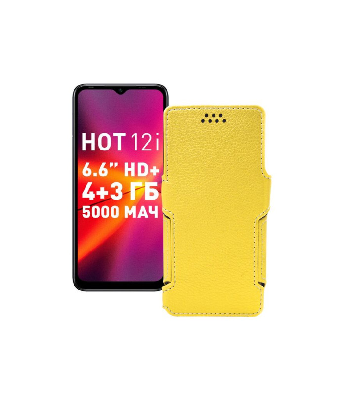 Чохол-книжка з екошкіри для телефону Infinix Hot 12i