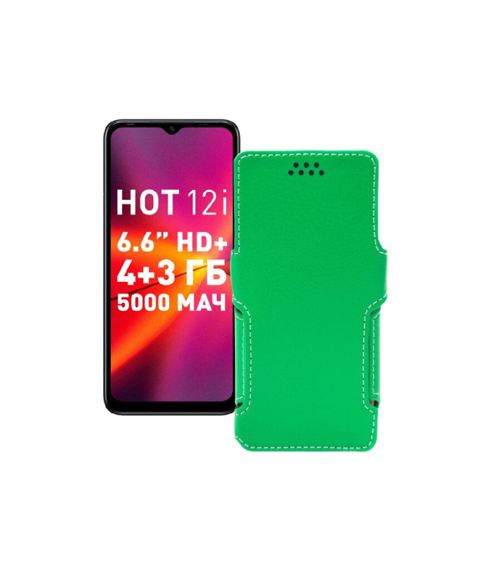 Чохол-книжка з екошкіри для телефону Infinix Hot 12i