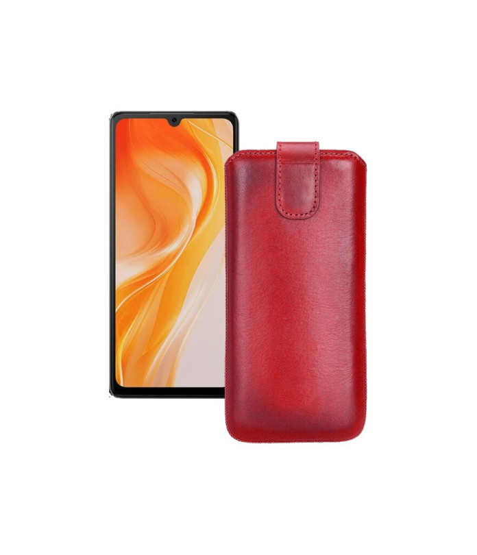 Витяжка з екошкіри для телефону Cubot P90