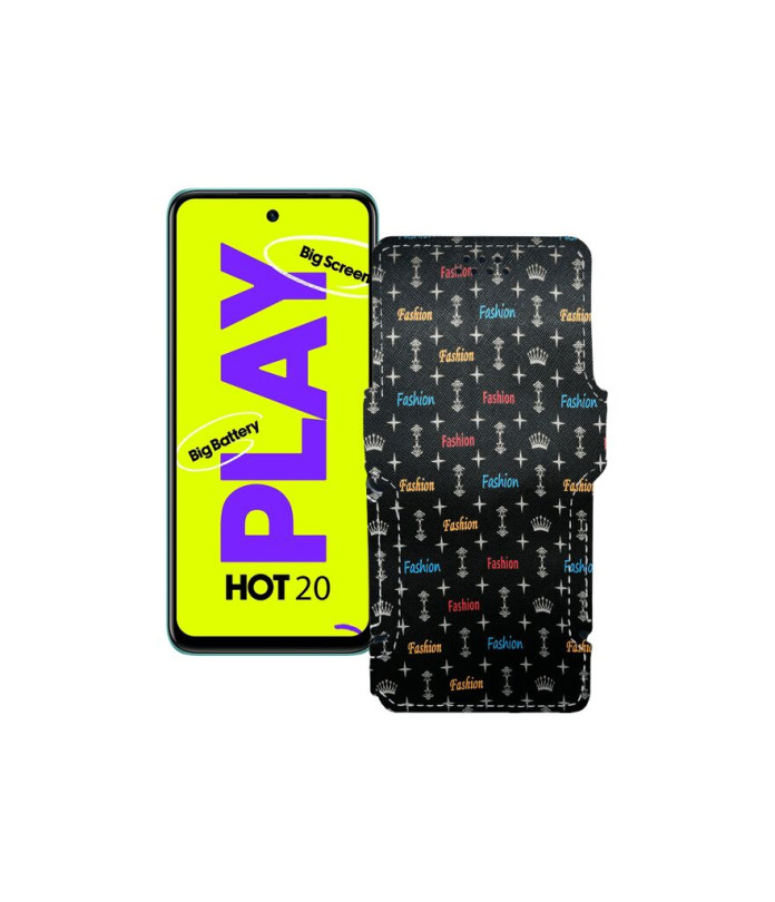 Чохол-книжка з екошкіри для телефону Infinix Hot 20 Play