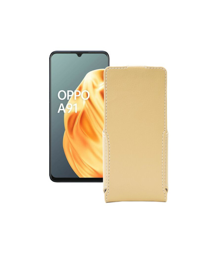 Чохол-флип з екошкіри для телефону OPPO A91