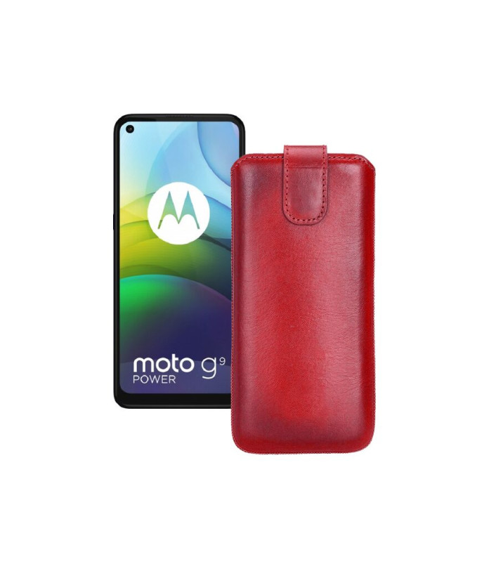 Витяжка з екошкіри для телефону Motorola moto G9 Power