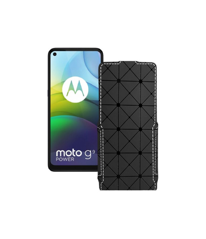 Чохол-флип з екошкіри для телефону Motorola moto G9 Power