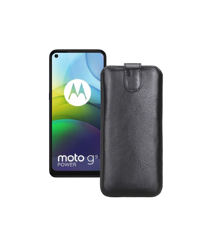 Витяжка з екошкіри для телефону Motorola moto G9 Power