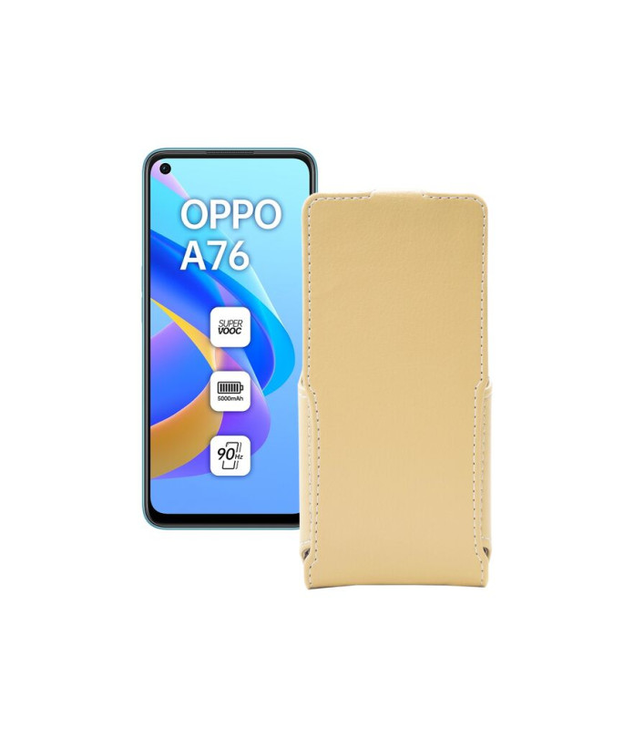 Чохол-флип з екошкіри для телефону OPPO A76