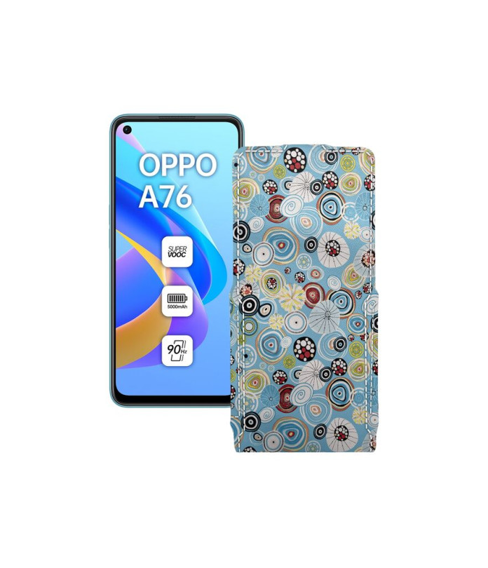 Чохол-флип з екошкіри для телефону OPPO A76