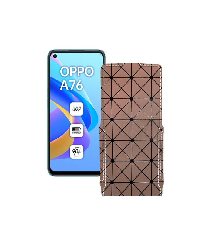 Чохол-флип з екошкіри для телефону OPPO A76