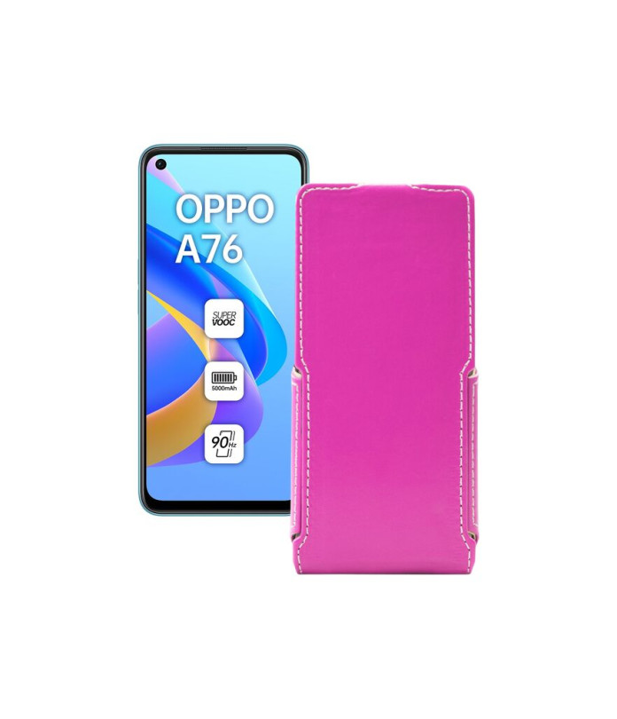 Чохол-флип з екошкіри для телефону OPPO A76